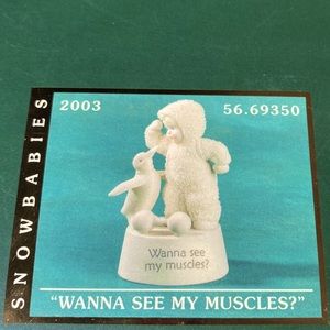 Christmas Season Dept 56 2003 “Wanna see my Muscles” Snowbabies Collectable
